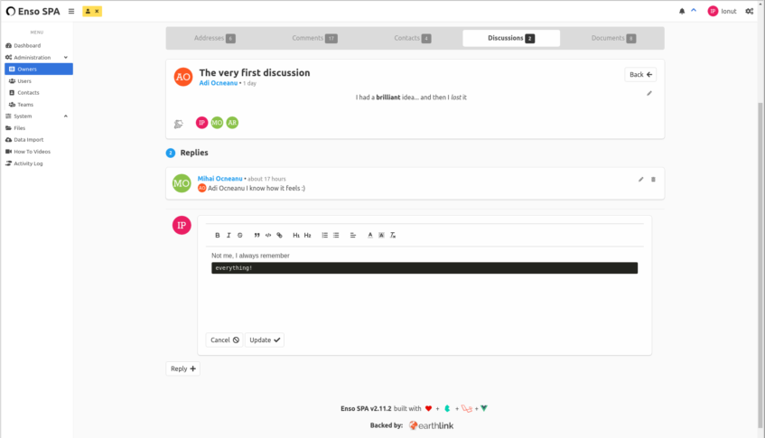 Discussions | Laravel Enso